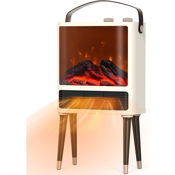 Portable Indoor Electric Fireplace Heater with 3D Flame