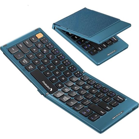 ProtoArc Foldable Bluetooth Keyboard with Leather Cover