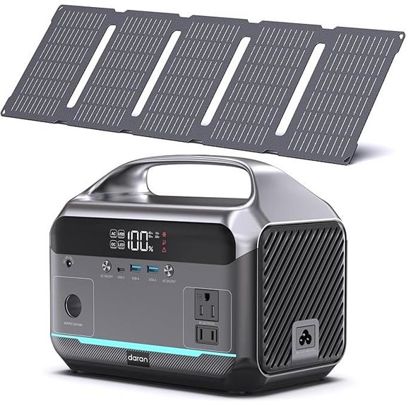 DARAN Portable Power Station with Solar Panel