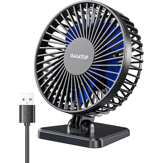 Gaiatop USB Portable Desk Fan with 3 Speeds