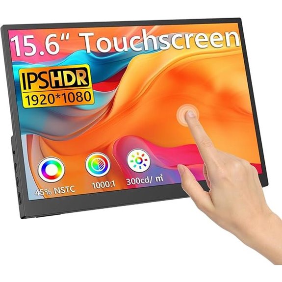 15.6 Touchscreen Portable Monitor with Speakers