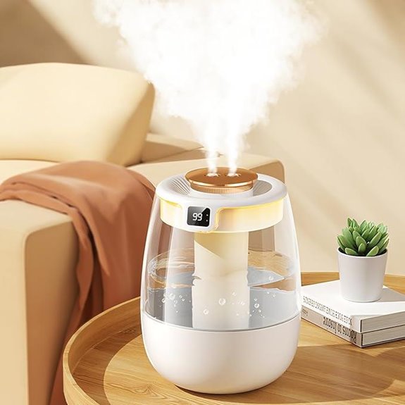 Double Spray 2L Quiet Air Humidifier with Digital Display