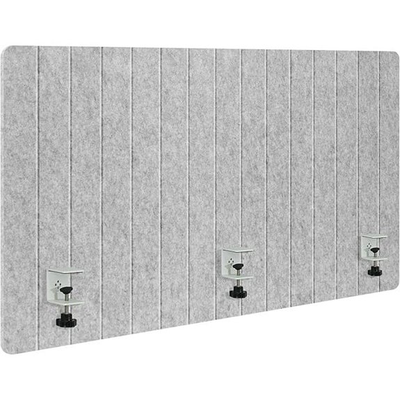 48 Sound-Absorbing Desk Privacy Panel