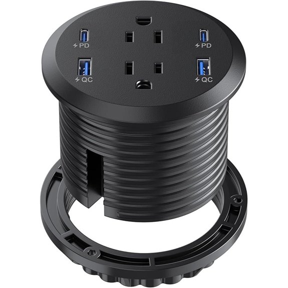 Jgstkcity Recessed Power Grommet with USB-C Ports