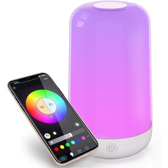 Smart Touch RGB Bedside Lamp with App Rechargeable