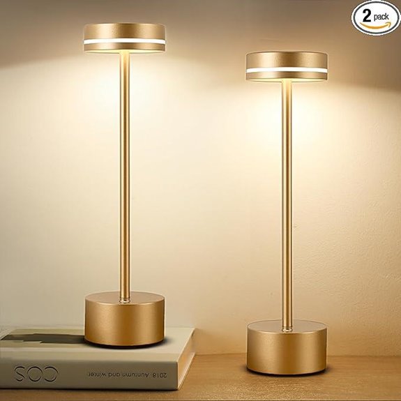 2 Pack Rechargeable LED Touch Table Lamps