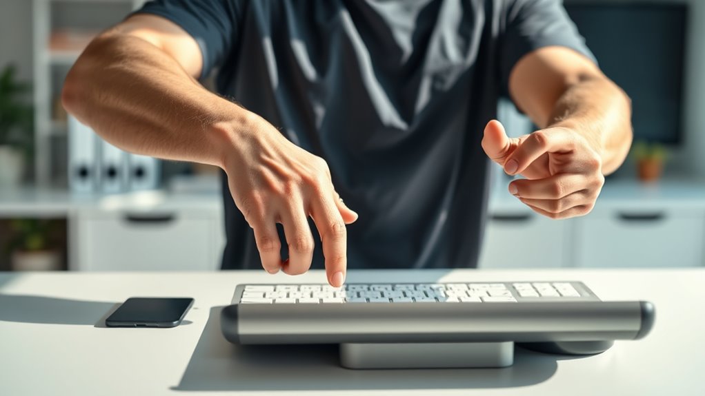 relaxed arms neutral wrists