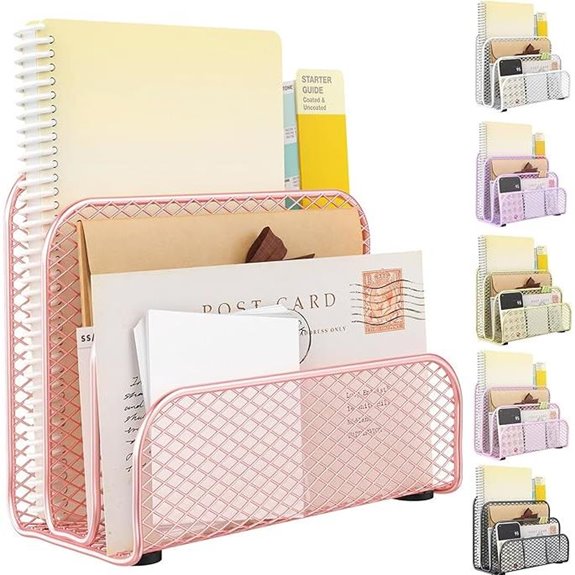 Gianotter Rose Gold Mail Organizer with 3 Slots