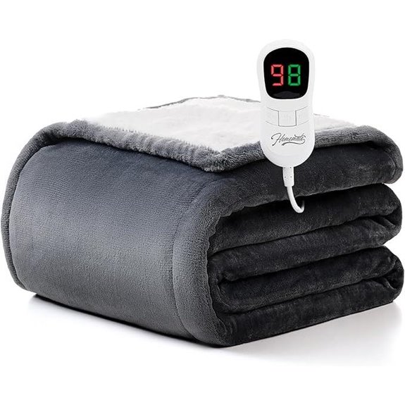 Homemate Electric Heated Blanket with Auto-Off and Safety