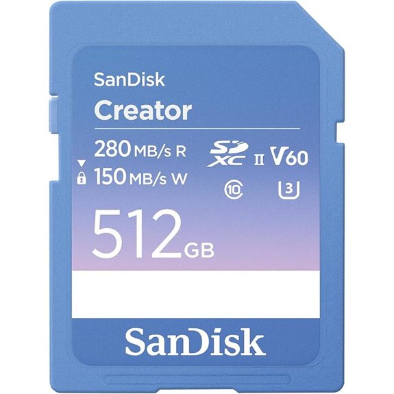 SanDisk 512GB UHS-II SD Card with Adobe Cloud