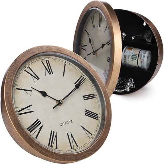 Hidden Safe Wall Clock with Secret Storage
