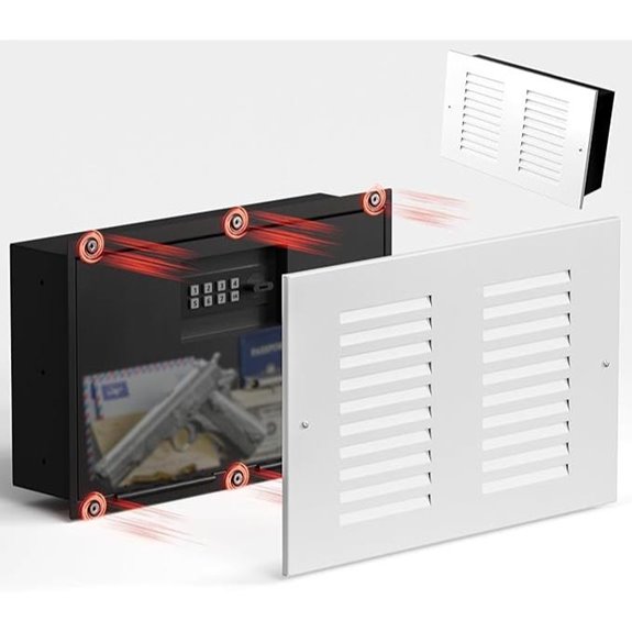 Mboko Wall Safe with Vent Cover and Magnetic Concealment