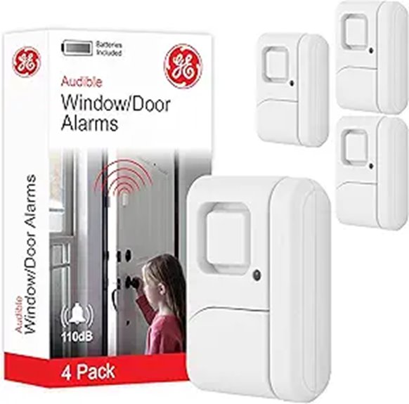 GE Security Window & Door Alarm 4-Pack