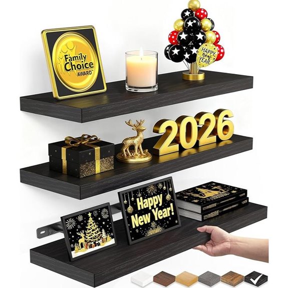 BAYKA Wall Floating Shelves Set of 3 15.7in