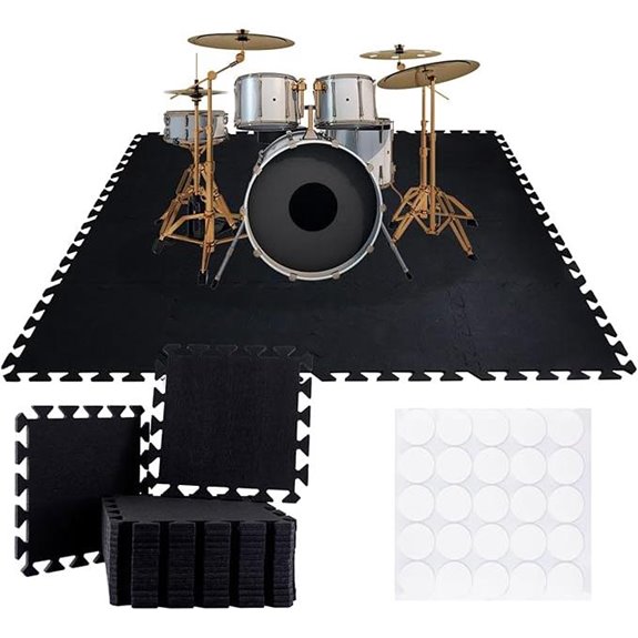 16 Pcs Sound Absorbing Interlocking Floor Mats