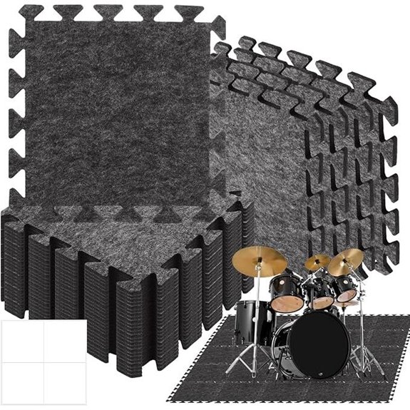 16 Pcs Sound Absorbing Interlocking Floor Mats