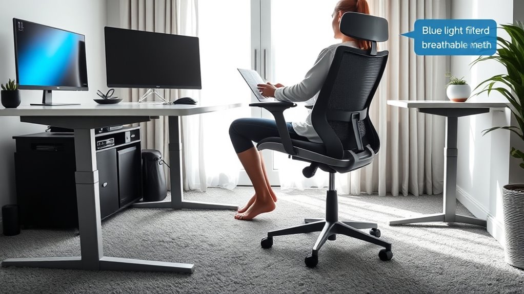 set up ergonomic workspace