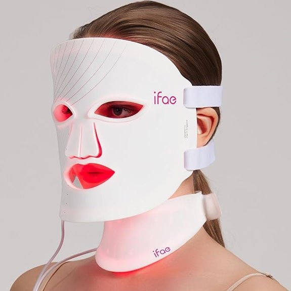 Red Light Therapy Face Mask with 7 Colors and Remote
