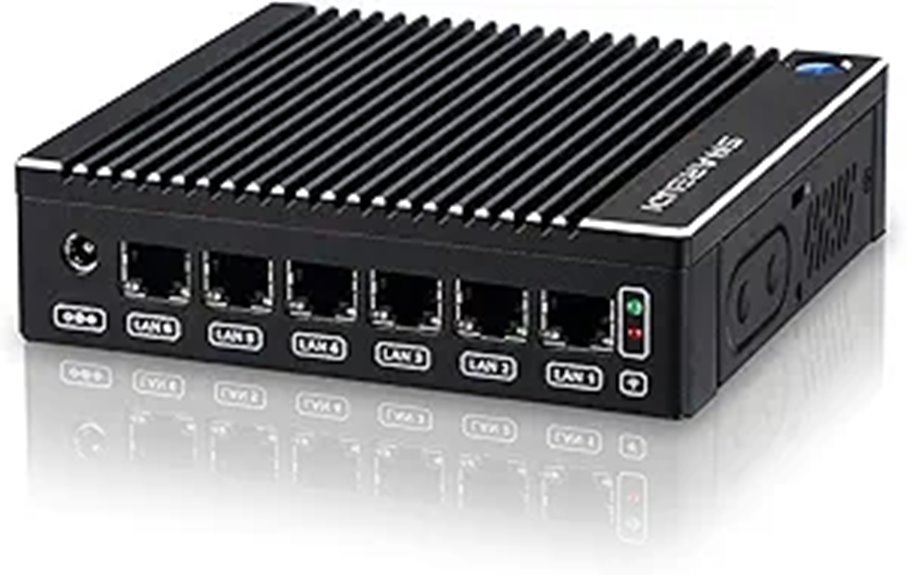 Fanless Mini Firewall PC with LAN Wi-Fi SIM Card