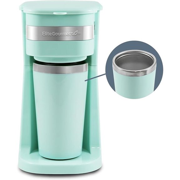 Elite Gourmet Single-Serve Coffee Maker with Travel Mug