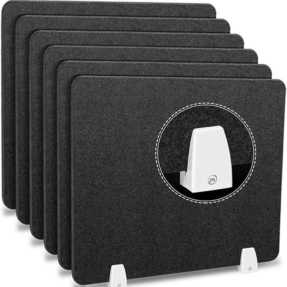 6 Pcs Desk Privacy Panel with Clamps