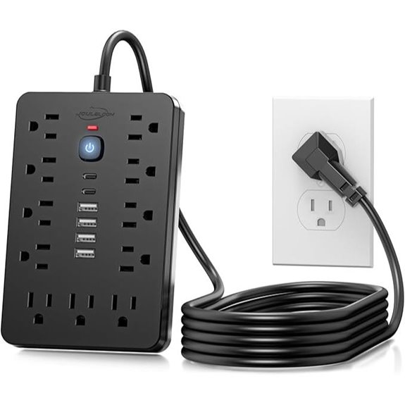 6 ft Surge Protector Power Strip with USB and Outlets