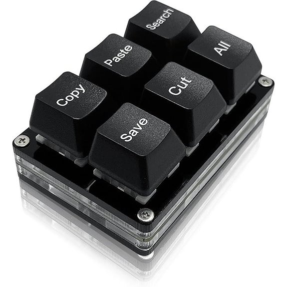 6-Key Programmable Mechanical OSU Keyboard (Black)