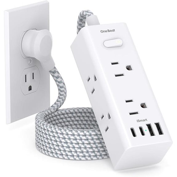 One Beat 6-Outlet Surge Protector with USB Ports