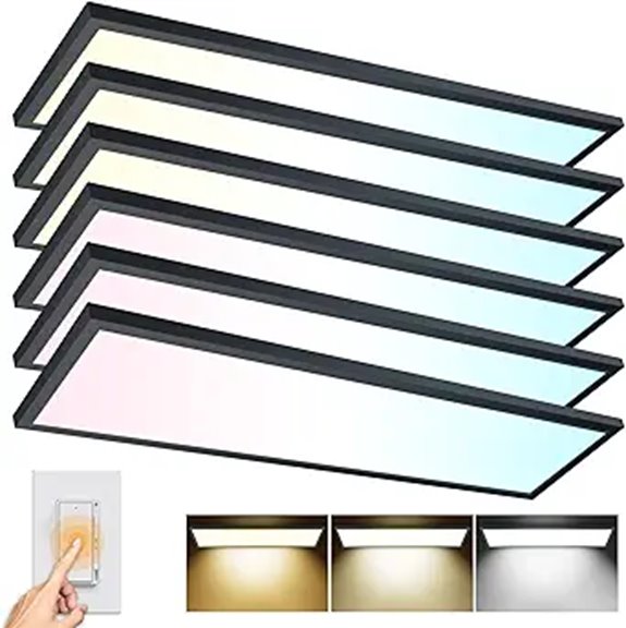 AIKVSXER 6-Pack LED Ceiling Lights Dimmable 50W