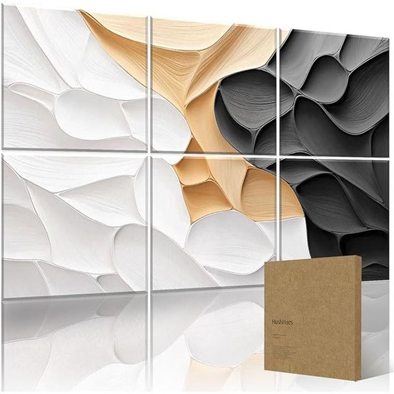 6-Pack Acoustic Wall Panels for Sound Absorption