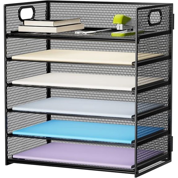 Marbrasse 6-Tier Mesh Letter Tray Organizer