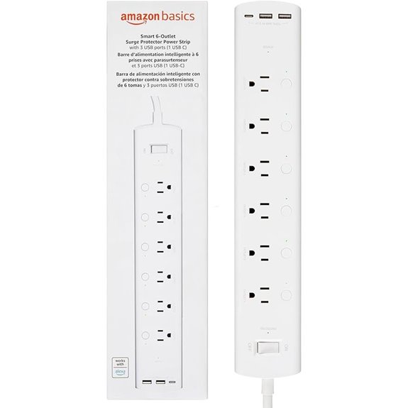 Amazon Basics Smart Power Strip with USB Ports