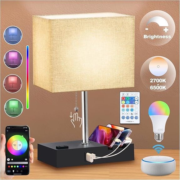 RGB Smart Table Lamp with Remote & Alexa Control