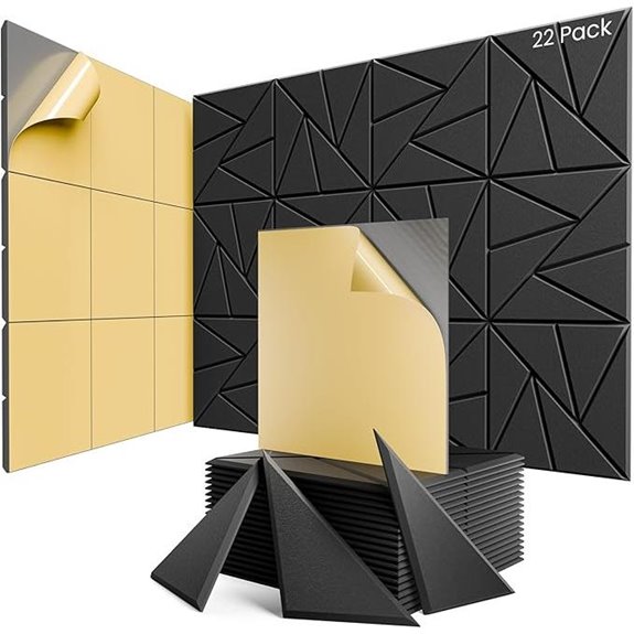 22 Pack Acoustic Soundproof Foam Panels