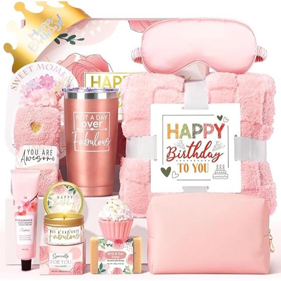 Birthday Gift Set for Women with Spa & Blanket