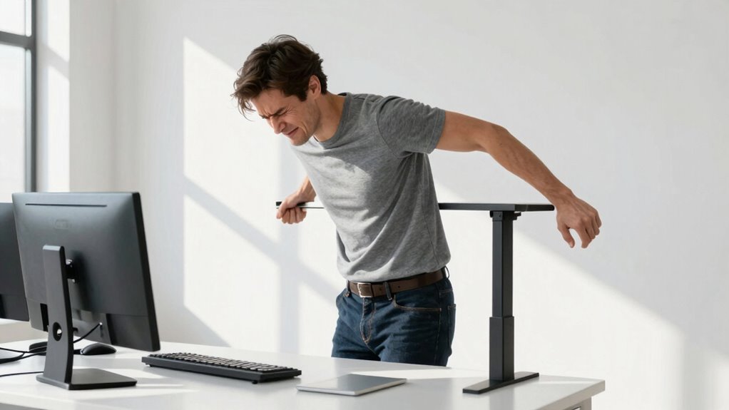 stand correctly to prevent discomfort