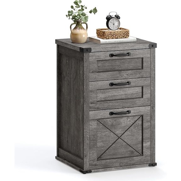VASAGLE 3-Drawer File Cabinet & Printer Stand
