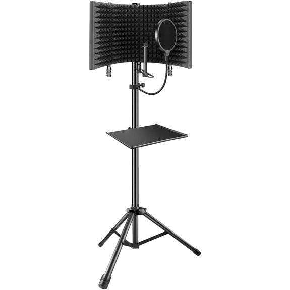Studio Recording Microphone Isolation Shield with Pop Filter