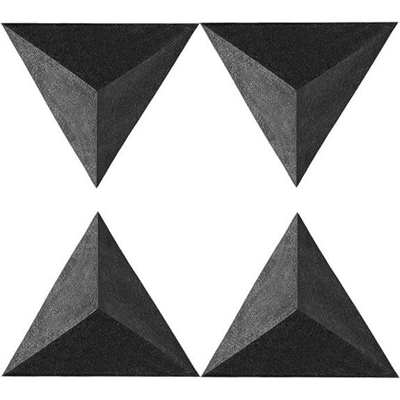 4 Pack Triangle Bass Traps for Studio Soundproofing