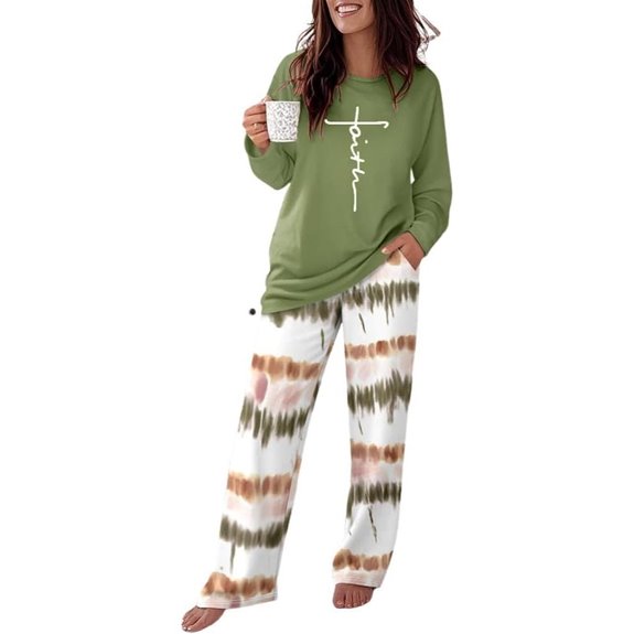 Chicme Women's 2-Piece Long Sleeve Pajama Set