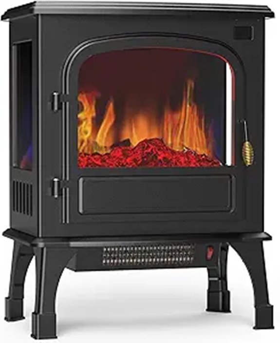 Sweetcrispy 26” Electric Fireplace Heater with Remote