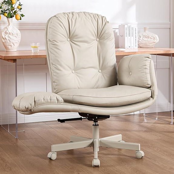 Criss Cross Armrest Swivel Office Desk Chair