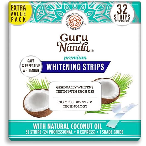 GuruNanda Teeth Whitening Strips - 16-Day Brightening Treatment