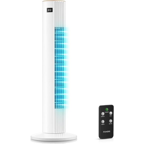 Tower Fan with Remote 3 Modes 3 Speeds Timer