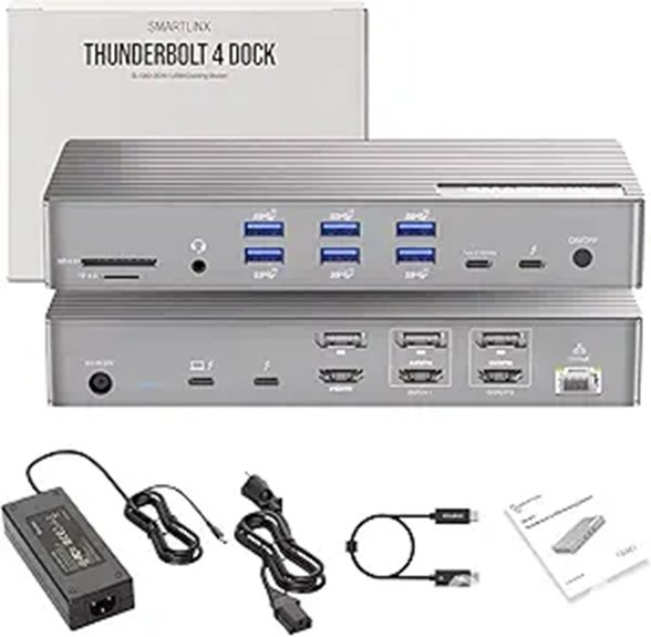 Thunderbolt 4 Dock with DisplayLink 21-in-1 USB-C/A