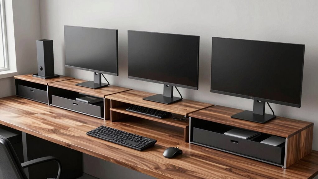top monitor shelf storage