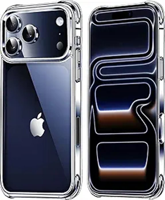 Mkeke Clear iPhone 17 Pro Max Case with Drop Protection