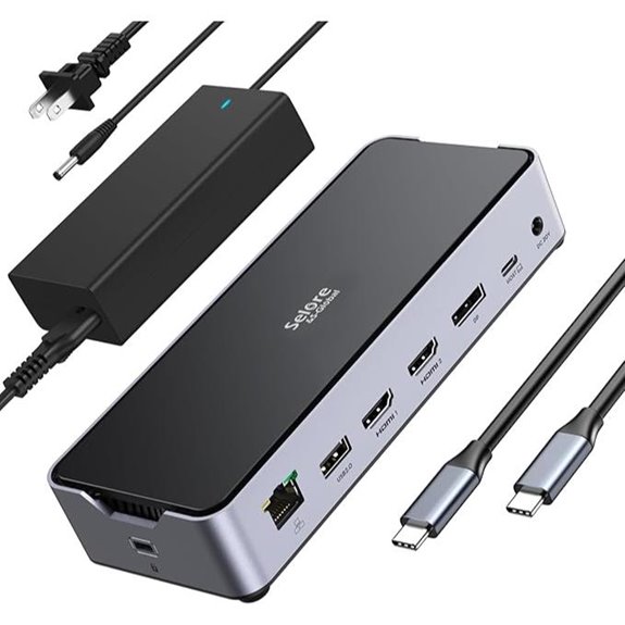 USB-C Docking Station for 3 Monitors with 150W Power