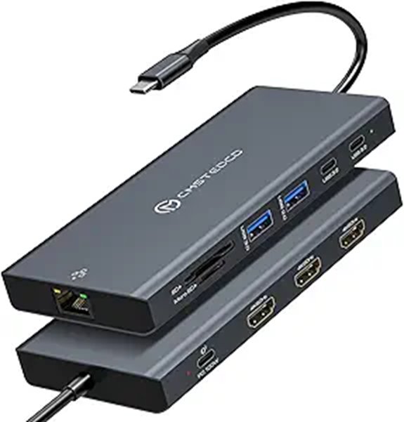 USB-C Docking Station with 3 Monitors and Ethernet
