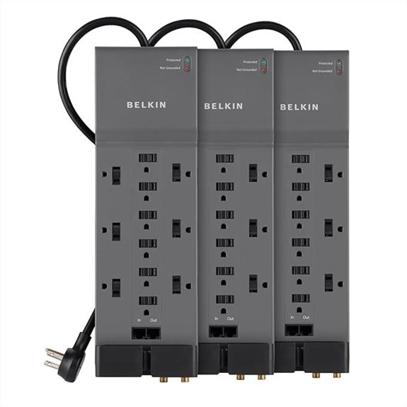 Belkin 12-Outlet Surge Protector Power Strip (3-Pack)